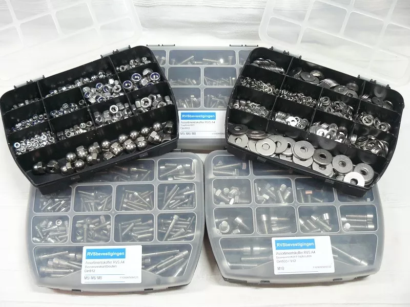 Assortimentskoffers RVS A4 