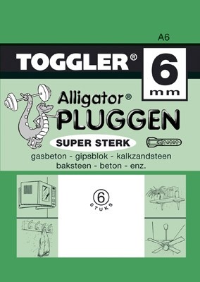 Toggler Alligator plug A6 6 stuks