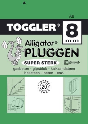 Toggler Alligator plug A8 20 stuks