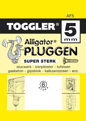 Toggler Alligator plug AF5 met flens 6 stuks