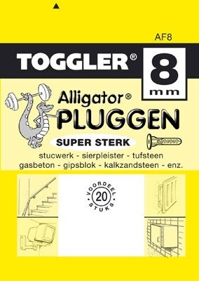 Toggler Alligator plug AF8 met flens 20 stuks