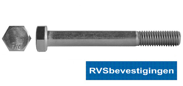 Zeskantbout Din931 RVS A4 M10x60mm 10 stuks