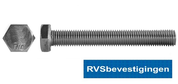 Tapbout Din933 RVS A2 M18x50mm 25 stuks
