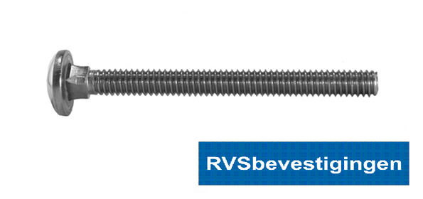 Slotbout Din603 RVS A2 M8x50mm 100 stuks