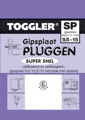 Toggler Gipsplaatplug 9,5-15mm SP-6 6 stuks