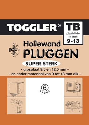 Toggler Hollewandplug 9-13mm TB-6 6 stuks