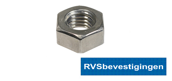 Zeskantmoer Din934 BSW/UNC 1/2" RVS A4 1 stuks