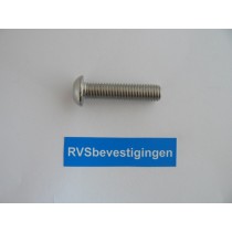 Laagbolkop binnenzeskantbout ISO7380 ULS RVS A2 M10x30mm 50 stuks