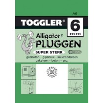 Toggler Alligator plug A6 20 stuks