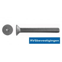 Binnenzeskantbout Din7991 RVS A2 M12x60mm 25 stuks