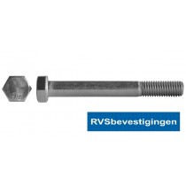 Zeskantbout Din931 RVS A2 M12x180mm 10 stuks