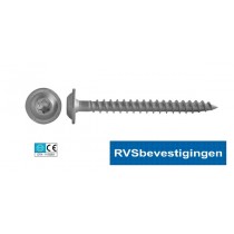 Houtconstructieschroeven RVS TORX (TX) met discuskop 8,0x40mm 100 stuks