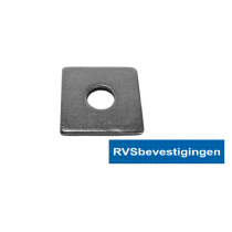 Sluitplaat vierkant Din436 17,5mm 50x50mm RVS A2 25 stuks