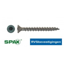 SPAX spaanplaatschroeven RVS TORX (TX) platkop 5,0x50mm 200 stuks