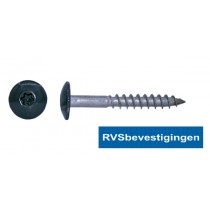 Kleurkop-schroeven voor Trespa®/HPL platen 4,8x25mm RAL6009 dennengroen RVS A2 TX-20 100 stuks