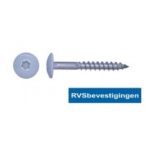 Kleurkop-schroeven voor Trespa®/HPL platen 4,8x25mm RAL7038 agaatgrijs RVS A2 TX-20 100 stuks