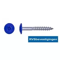 Kleurkop-schroeven voor Trespa®/HPL platen 4,8x38mm RAL5002 ultramarijn blauw RVS A2 TX-20 100 stuks