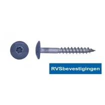 Kleurkop-schroeven voor Trespa®/HPL platen 4,8x25mm RAL7012 basaltgrijs RVS A2 TX-20 100 stuks