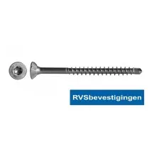 Spaanplaatschroeven zelfborend RVS A2 TX20 freeskop 4,0x40/24mm 200 stuks